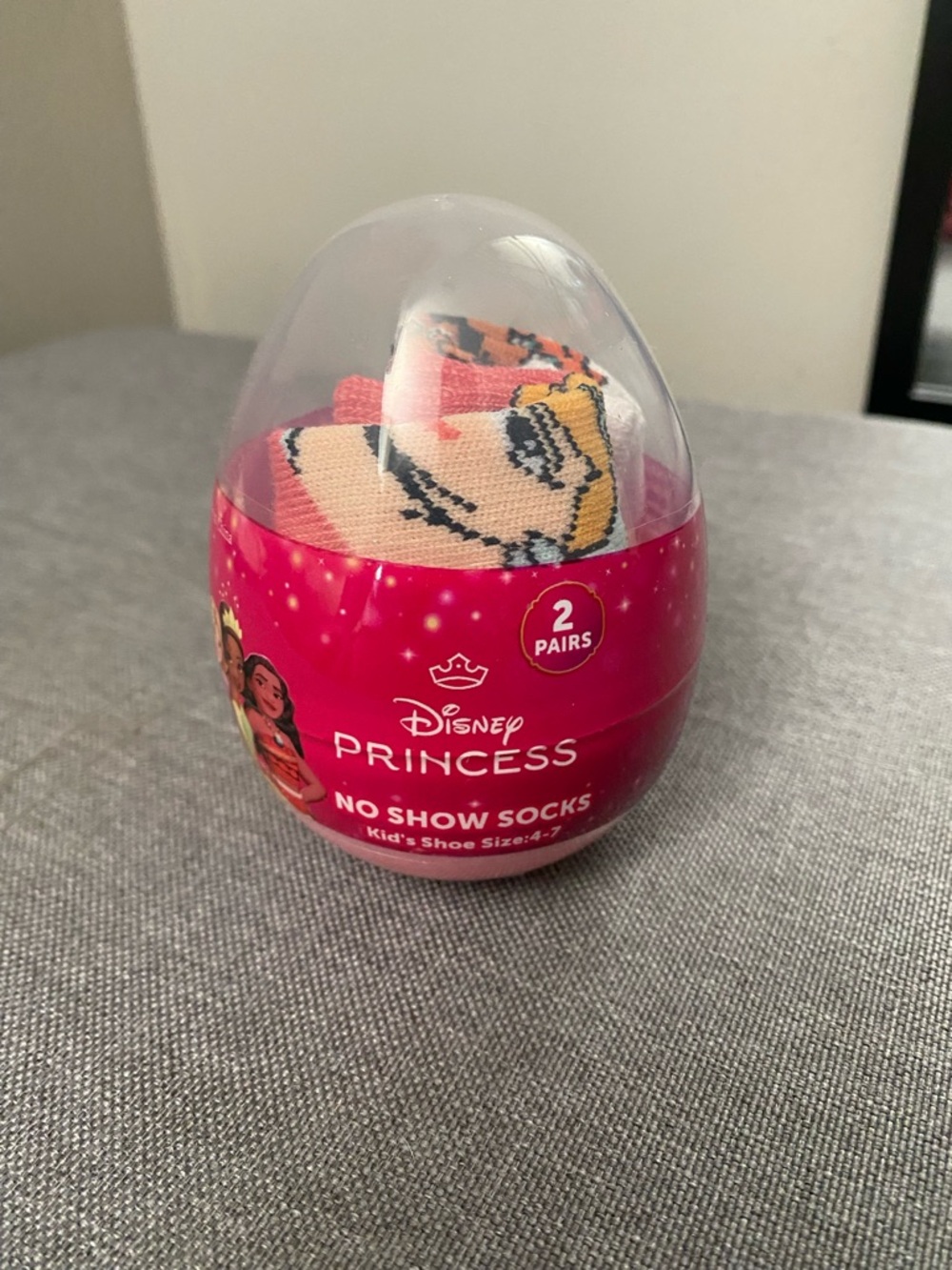 Disney Kids No-Show Socks Pack - Pink, Peach & White